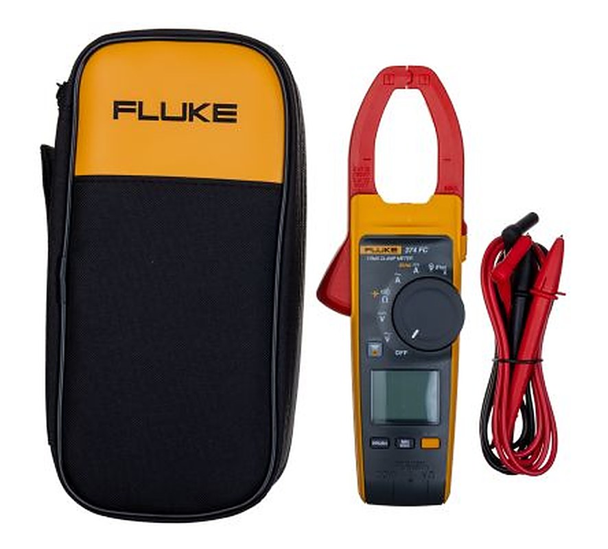 Fluke 374 FC Clamp Meter, 600 A 600 A ac 1000 V dc 1000 V ac CAT III, CAT IV Non-Contact Voltage Detector, RSCAL