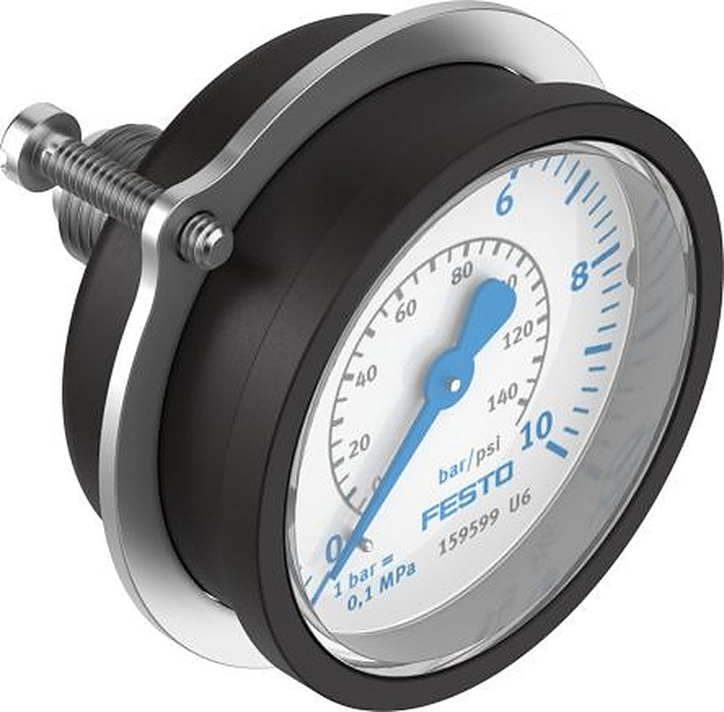 Festo G 1/4 Threaded Pressure Gauge, 50 mm, 10 bar