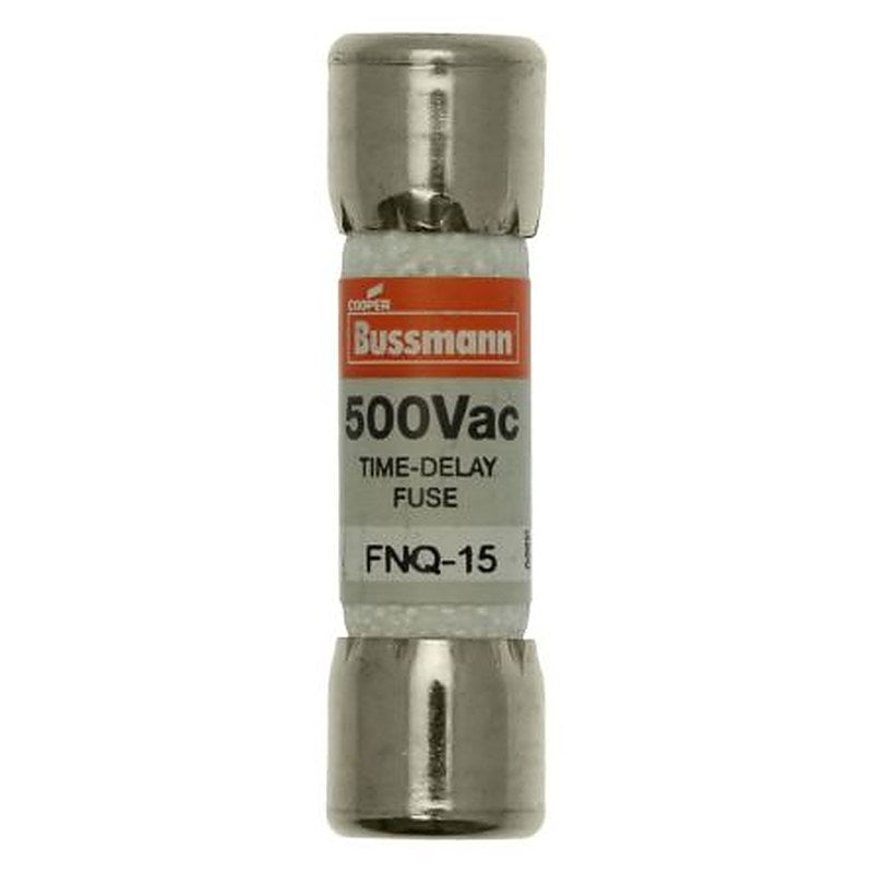 Eaton 15A Nickel Plated Bronze Cartridge Fuse, 1.5 x 0.41 in