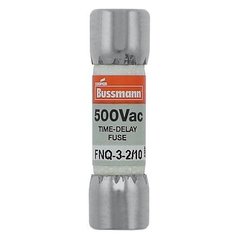 Eaton 3.2A Time Delay Nickel Plated Spring Brass Cartridge Fuse, 0.41 x 0.41 in
