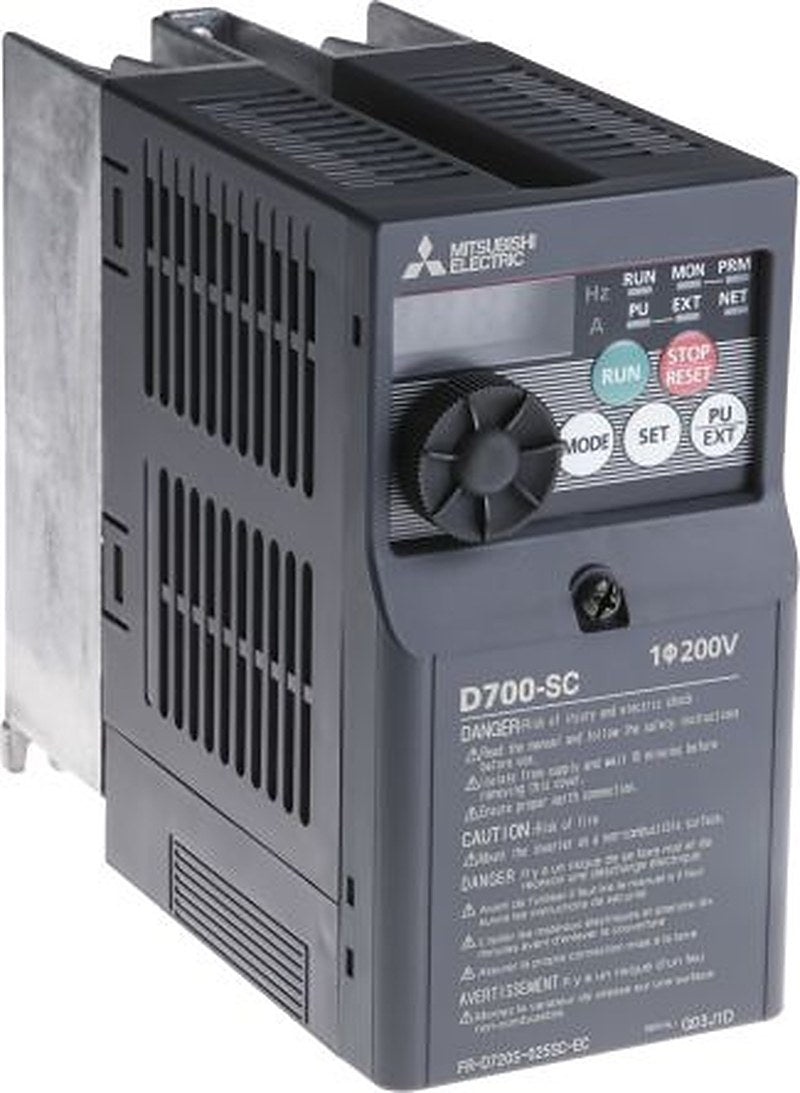 Mitsubishi Electric Inverter Drive, 0.4 kW, 1 Phase, FR-D720S Series 240V 2.5 A