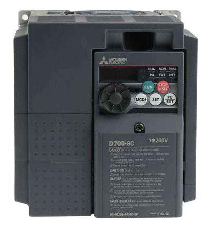 Mitsubishi Electric Inverter Drive, 2.2 kW, 1 Phase, FR-D720S Series 240V 10 A