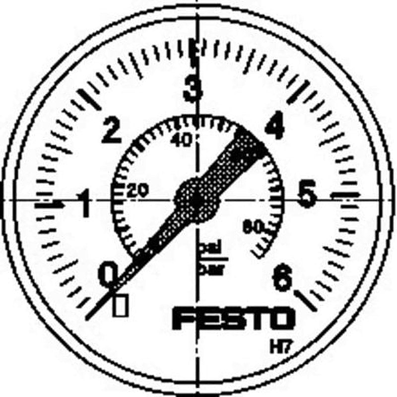 Festo 1/2 in G FRL, Manual Drain, 5 μm Filtration Size Integrated Pressure Gauge