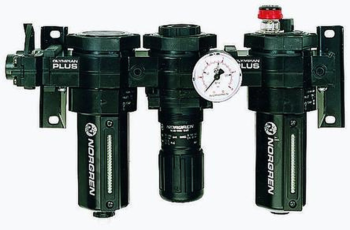 Norgren 3/4 in FRL, Automatic Drain, 40 μm Filtration Size