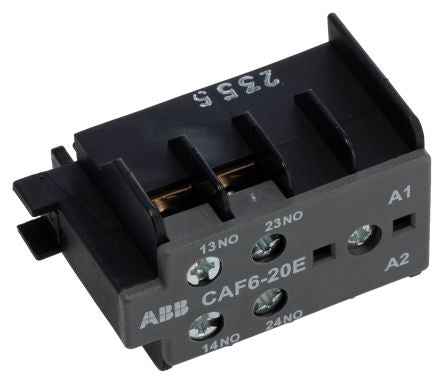 ABB Auxiliary Contact, 2 Contact, 2 NO, CAF6-20E, Front, 6 A, 250.69kV, GJL1201330R0006 CAF6-20E