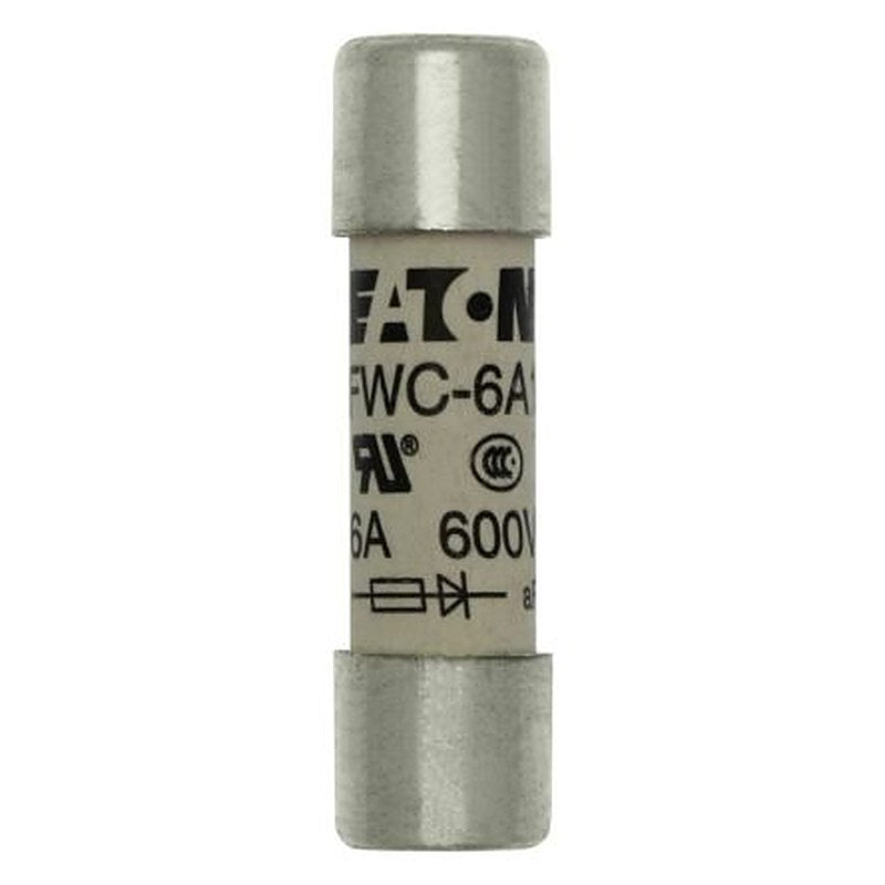 Eaton 6A F Ceramic Cartridge Fuse, 10 x 38 mm