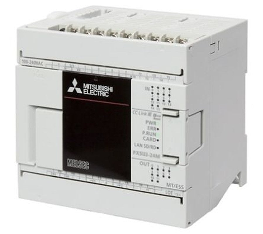 Mitsubishi Electric MELSEC IQ-F Series PLCs-Programmable Logic Controller, Transistor (Source) Output, 14-Input, Sink