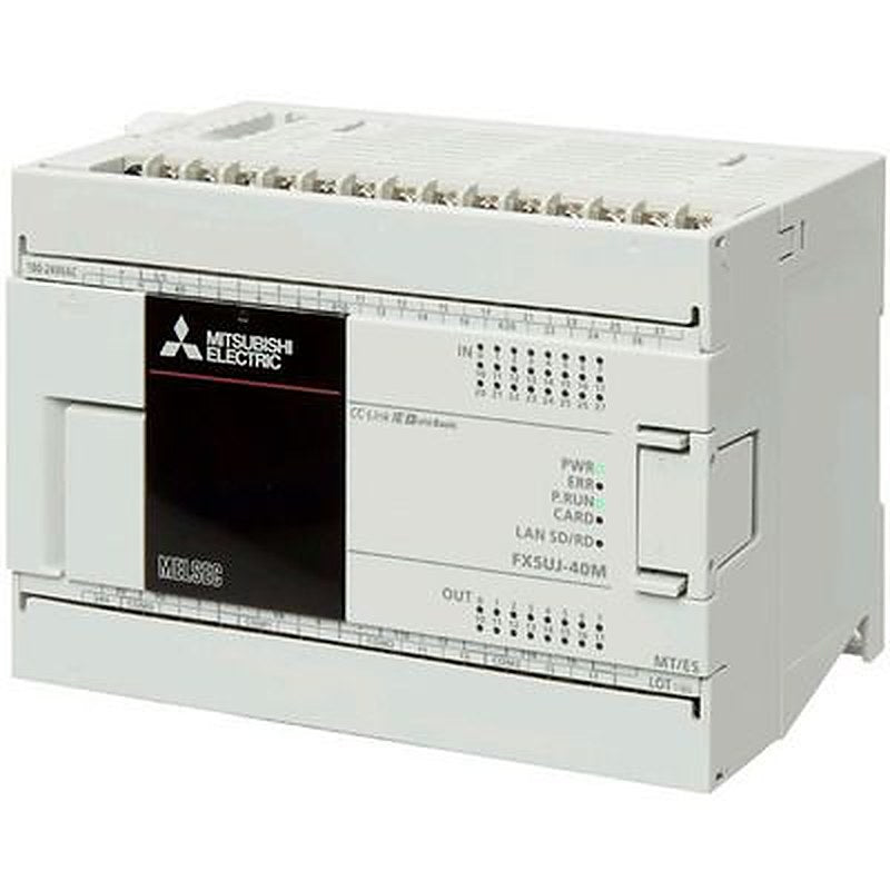 Mitsubishi Electric MELSEC IQ-F Series PLCs-Programmable Logic Controller, Transistor (Source) Output, 24-Input, Sink