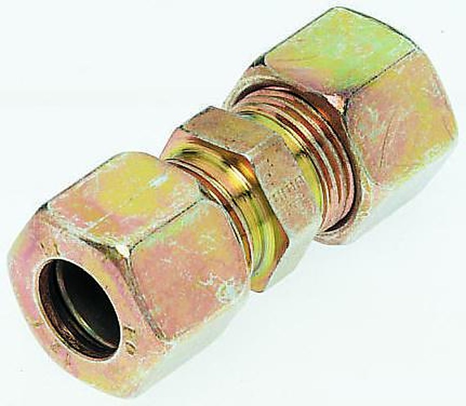 Parker G08LCF Hydraulic Fitting, Steel, 8 mm Hose ID