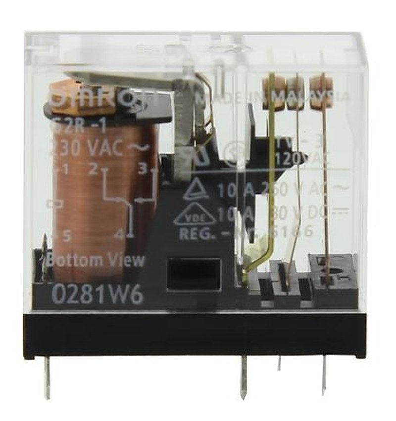 Omron PCB Power Relay, 230V ac Coil, 10A Switching Current, SPDT