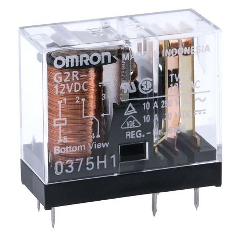 Omron PCB Power Relay, 12V dc Coil, 10A Switching Current, SPDT
