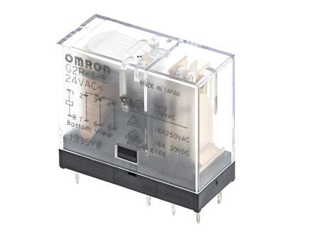 Omron PCB Power Relay, 24V ac Coil, 16A Switching Current, SPDT