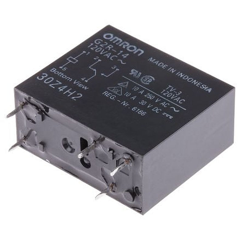 Omron PCB Power Relay, 120V ac Coil, 5A Switching Current, SPDT