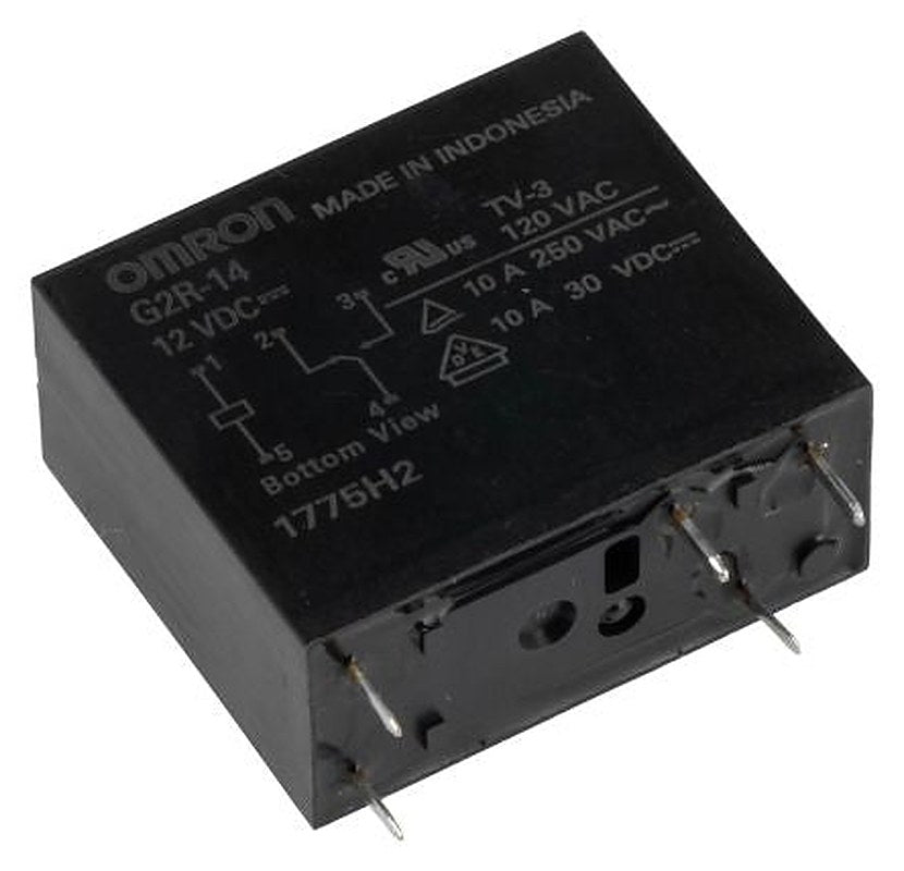 Omron PCB Power Relay, 12V dc Coil, 10A Switching Current, SPDT