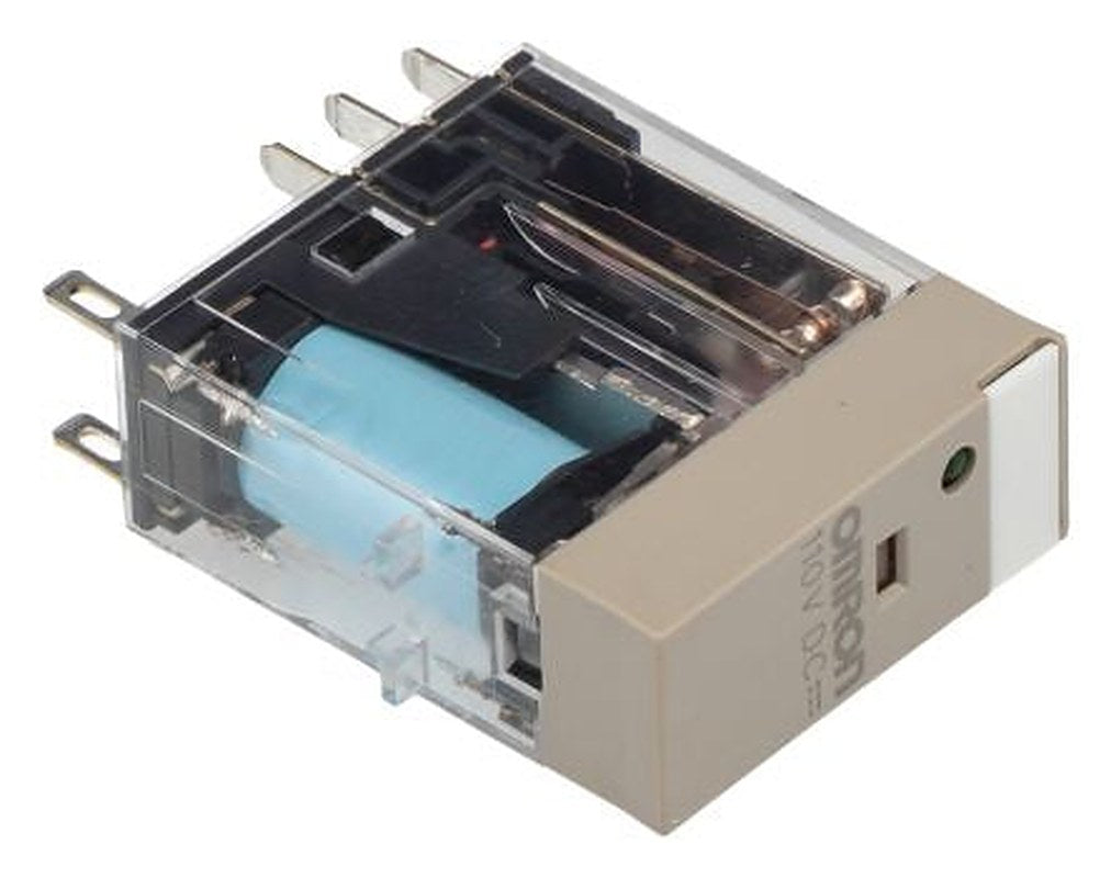 Omron Non-Latching Relay, 110V dc Coil, 5A Switching Current, DPDT