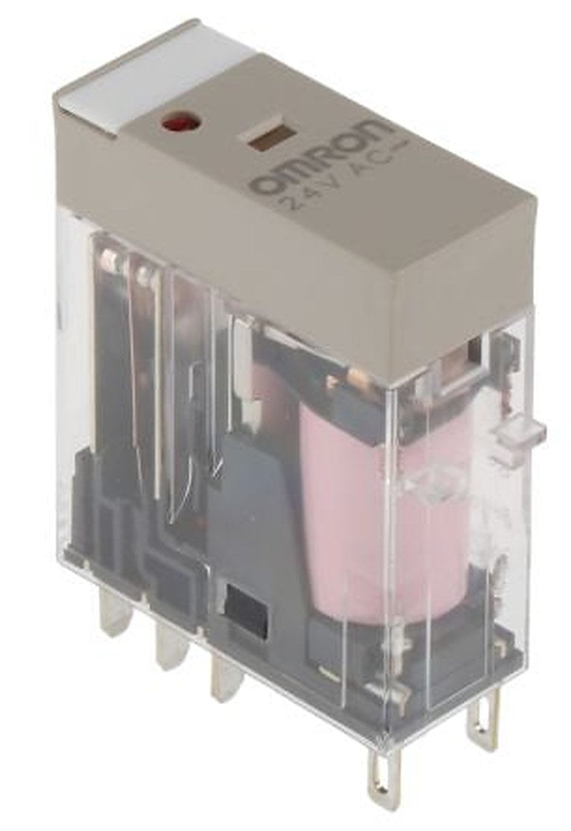 Omron Power Relay, 24V ac Coil, 5A Switching Current, DPDT