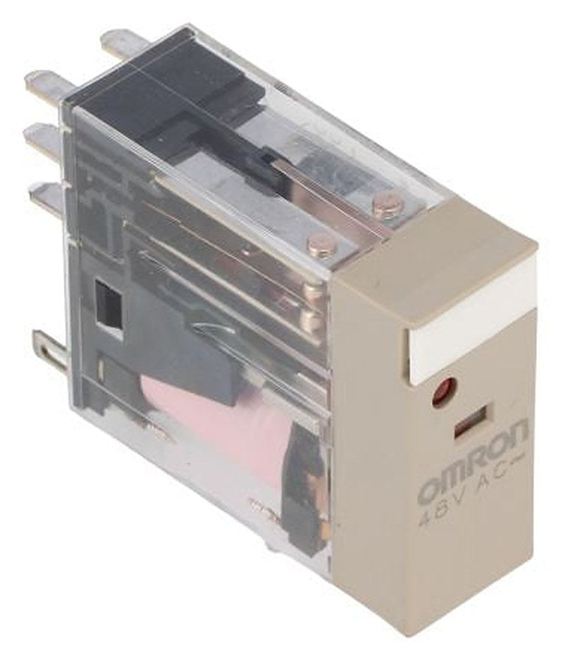Omron Non-Latching Relay, 48V ac Coil, 5A Switching Current, DPDT