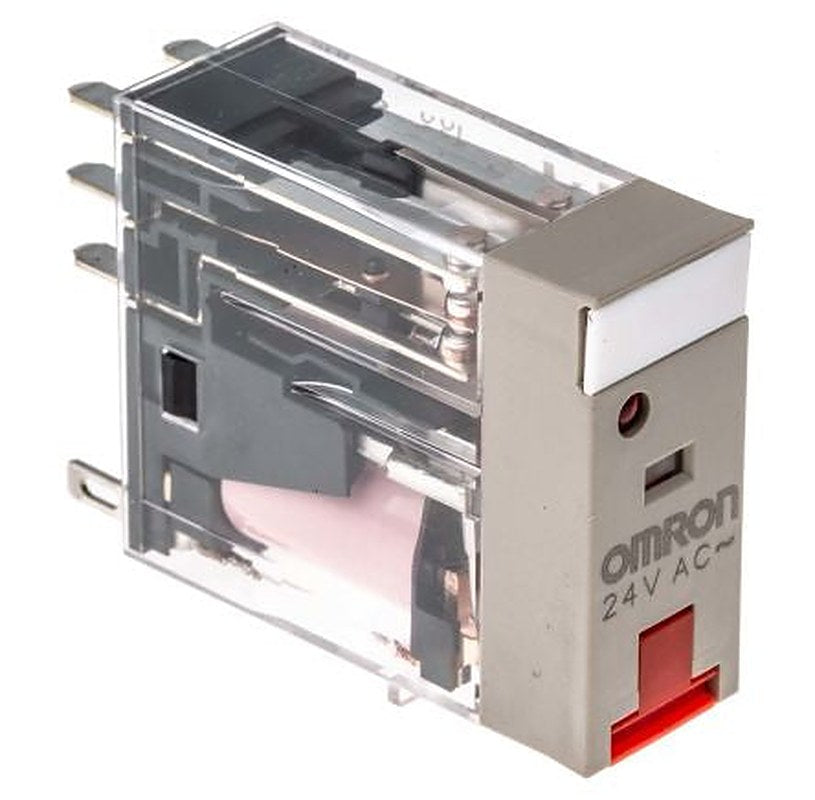 Omron Power Relay, 24V ac Coil, 5A Switching Current, DPDT