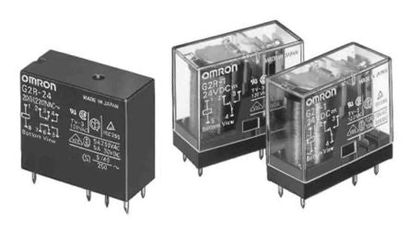 Omron PCB Power Relay, 12V ac Coil, 5A Switching Current, DPST