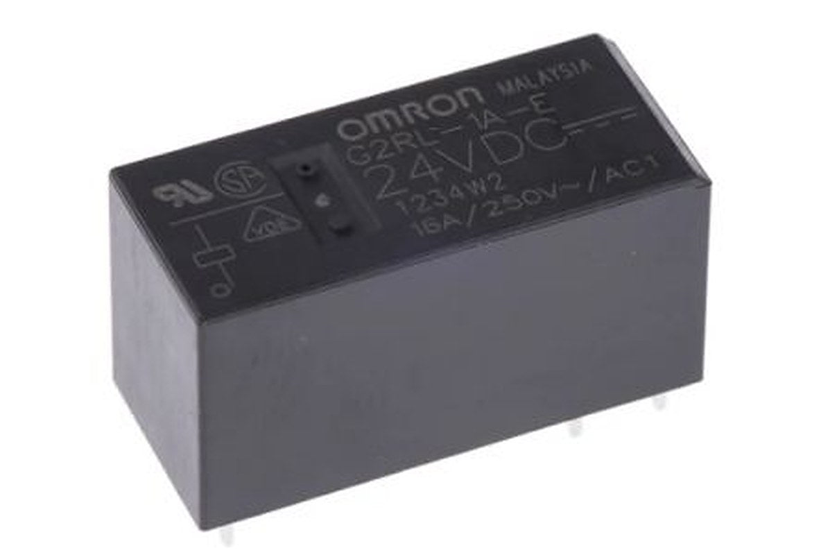Omron PCB Non-Latching Relay, 24V dc Coil, 12A Switching Current, SPST