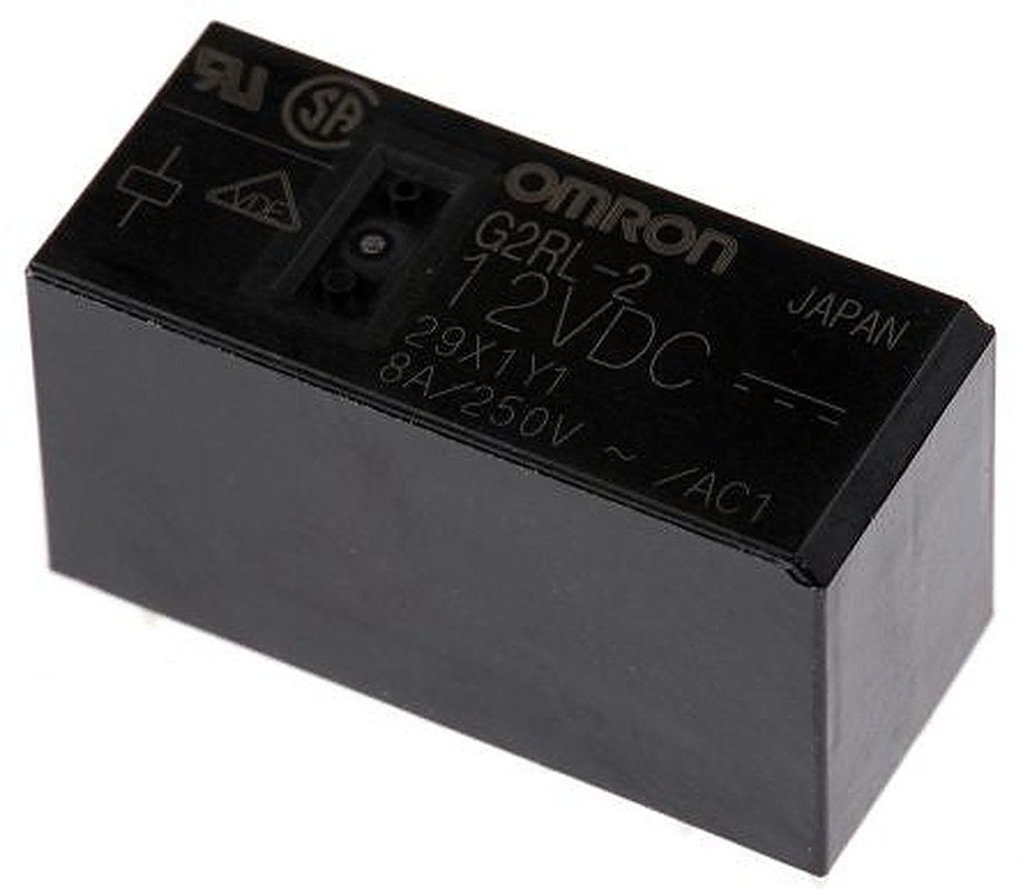 Omron Panel Power Relay, 12V dc Coil, 8A Switching Current, DPDT