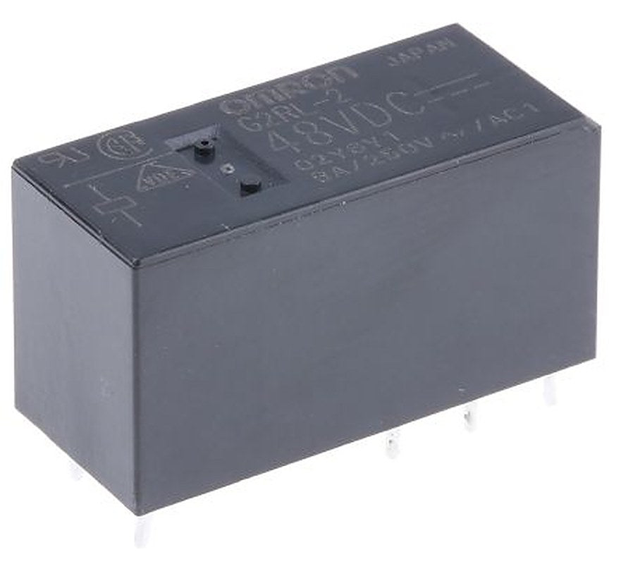 Omron PCB Power Relay, 48V dc Coil, 8A Switching Current, DPDT