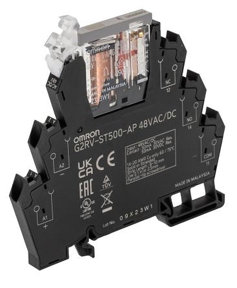 Omron G2RV-ST Series Electromechanical Interface Relay, DIN Rail, 48V ac/dc Coil, SPDT, 5.4mA