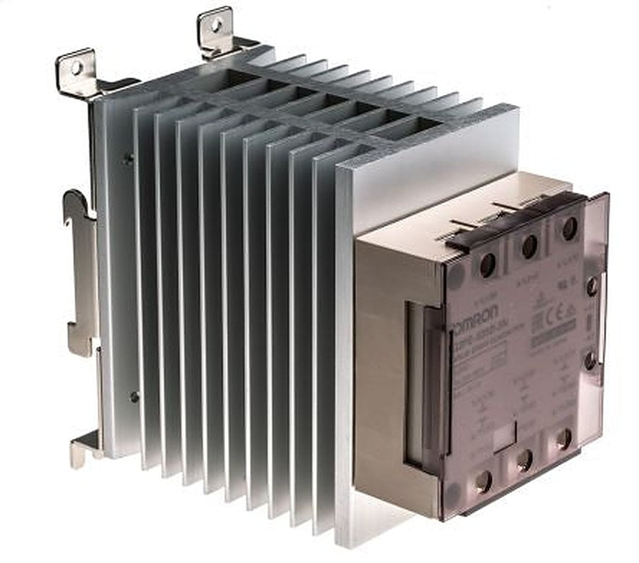 Omron G3PE Three Phase Series Solid State Relay, 35 A Load, DIN Rail Mount, 528 V ac Load, 24V dc Control