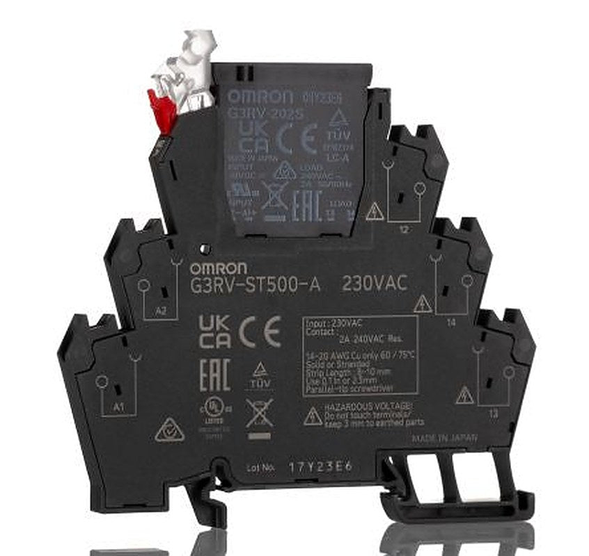 Omron G3RV-ST Solid State Interface Relay, Control:230V ac DIN Rail Push-in