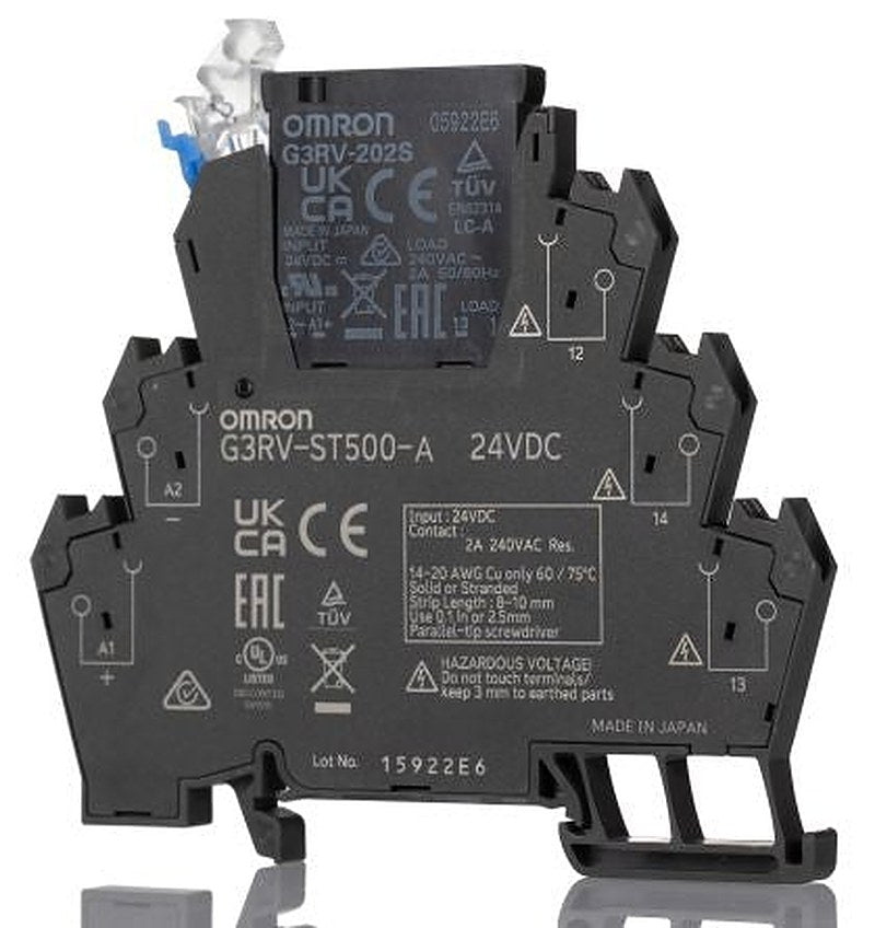 Omron G3RV-ST Solid State Interface Relay, Control:24V dc DIN Rail Push-in