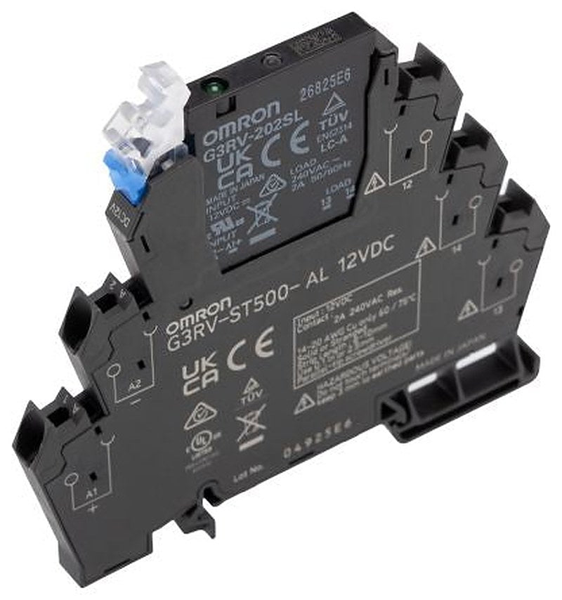 Omron G3RV-ST Solid State Interface Relay 264 V, Control:12V dc DIN Rail Push-in