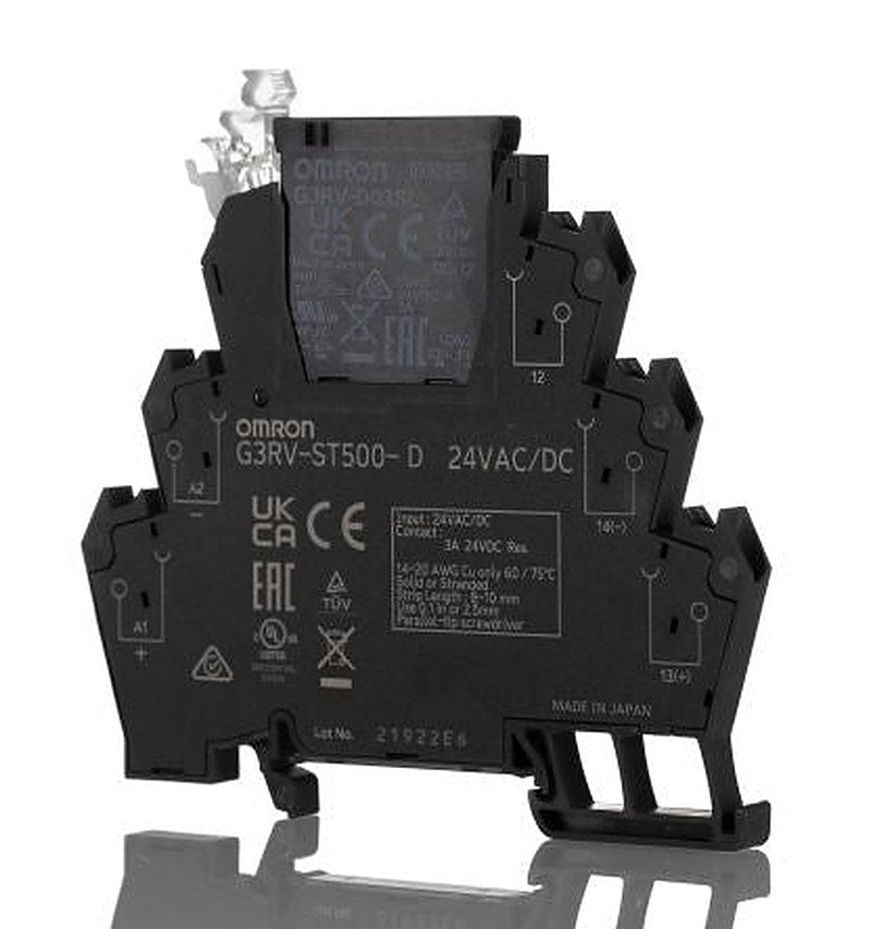 Omron G3RV-ST Solid State Interface Relay, Control:24V ac/dc DIN Rail Push-in