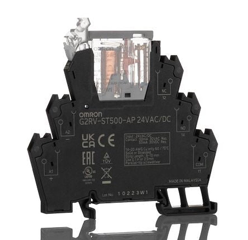 Omron G3RV-ST Solid State Interface Relay, Control:24V dc DIN Rail Screw