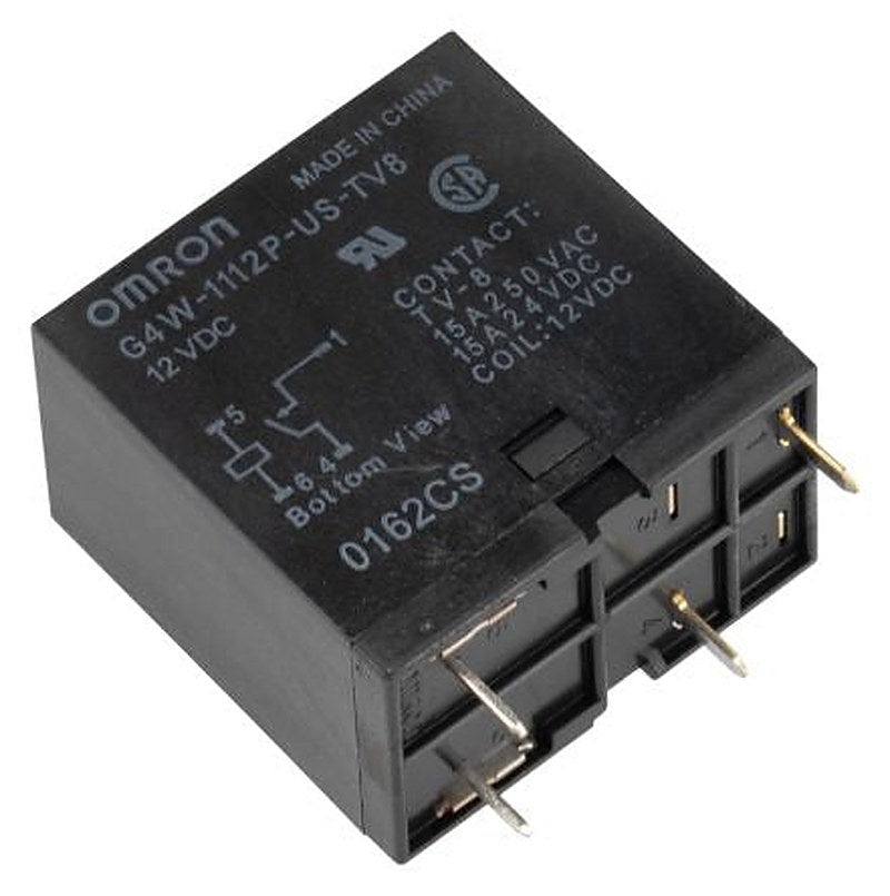 Omron PCB Power Relay, 12V dc Coil, 15A Switching Current, SPST