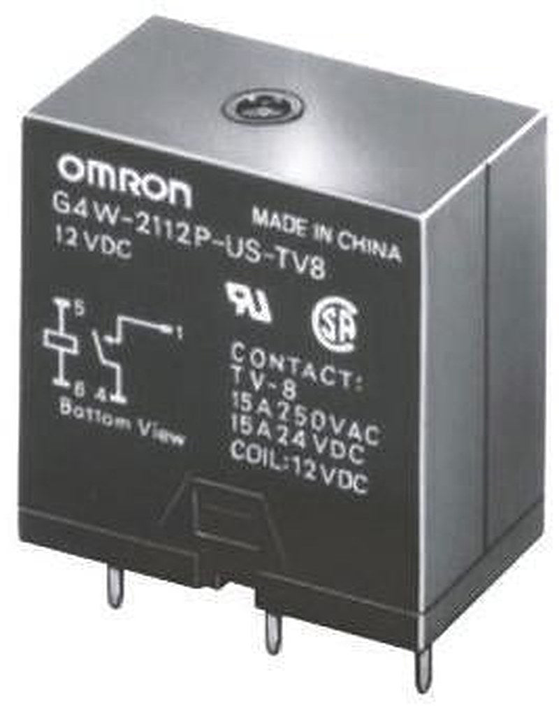Omron PCB Power Relay, 24V dc Coil, 15A Switching Current, DPST