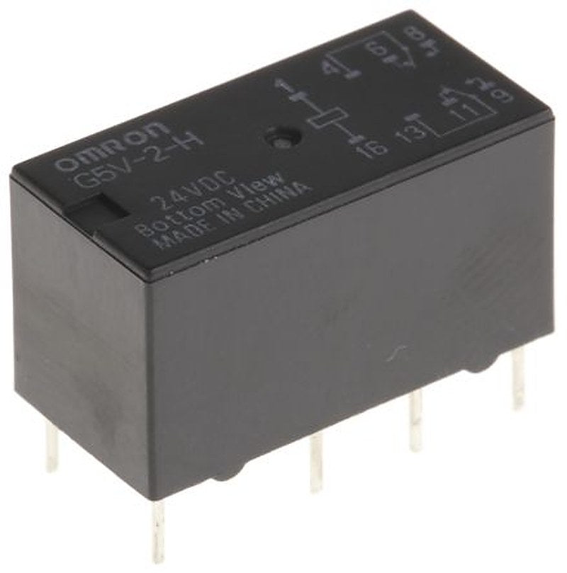 Omron PCB Signal Relay, 24V dc Coil, 1A, DPDT