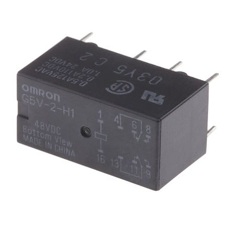 Omron PCB Signal Relay, 48V dc Coil, 1A, DPDT