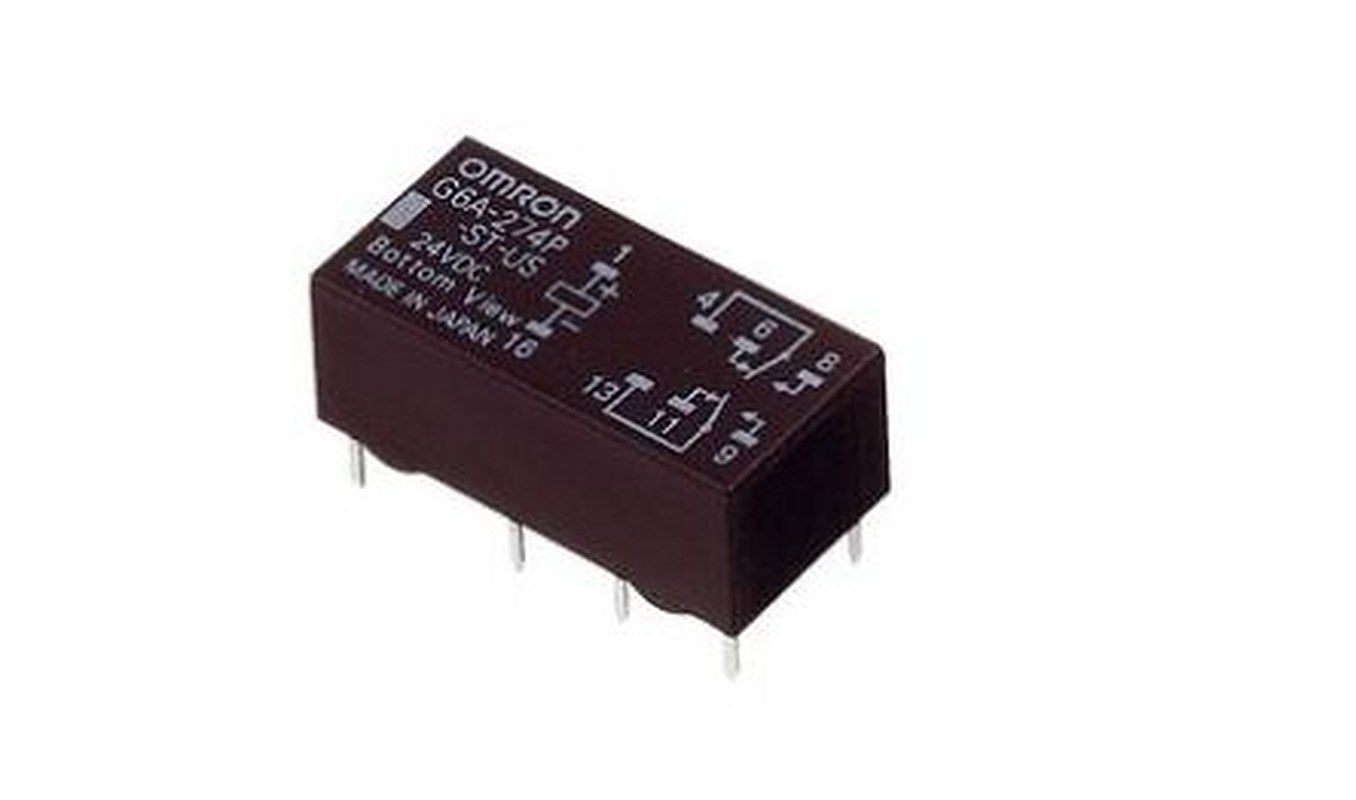 Omron PCB Signal Relay, 24V dc Coil, 2A, DPDT