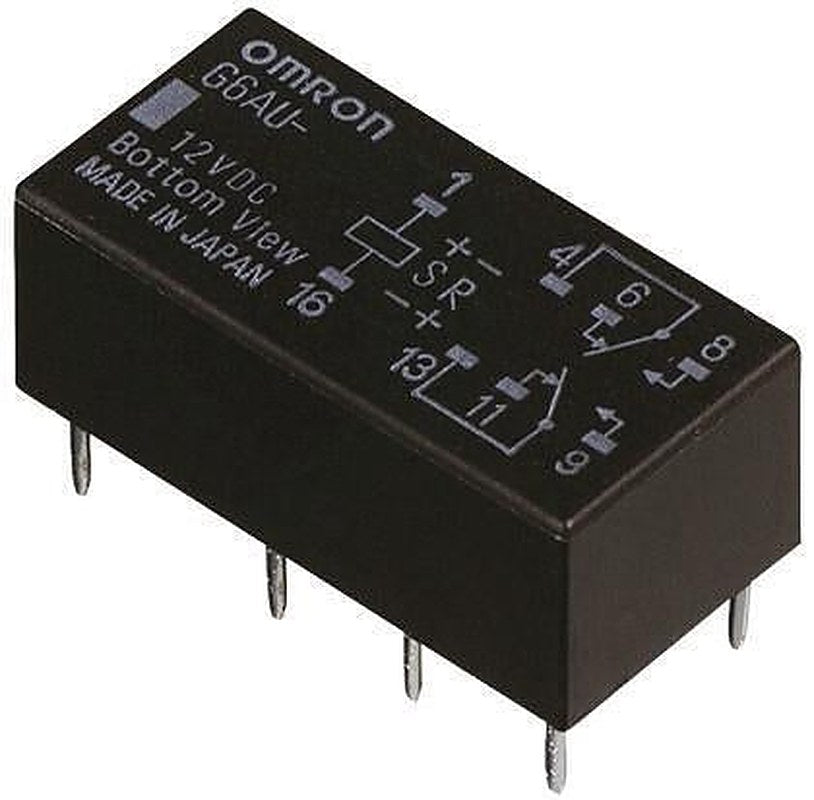 Omron PCB Signal Relay, 24V dc Coil, 2A, DPDT