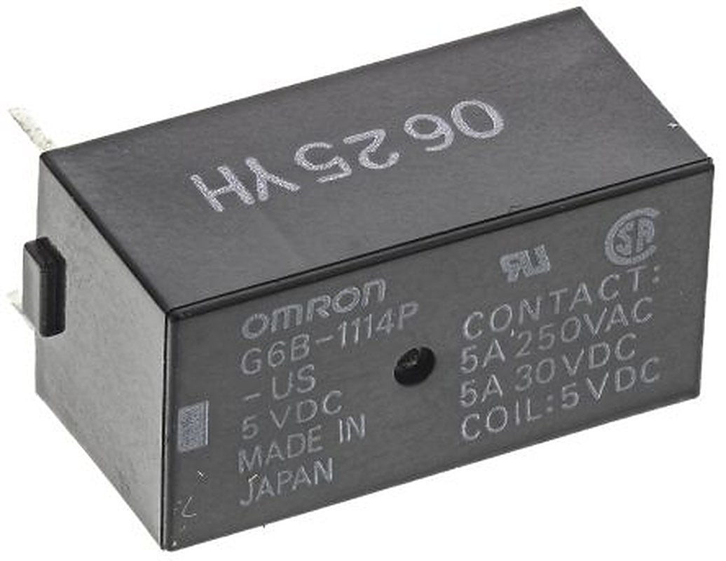 Omron PCB Power Relay, 5V dc Coil, 5A Switching Current, SPST