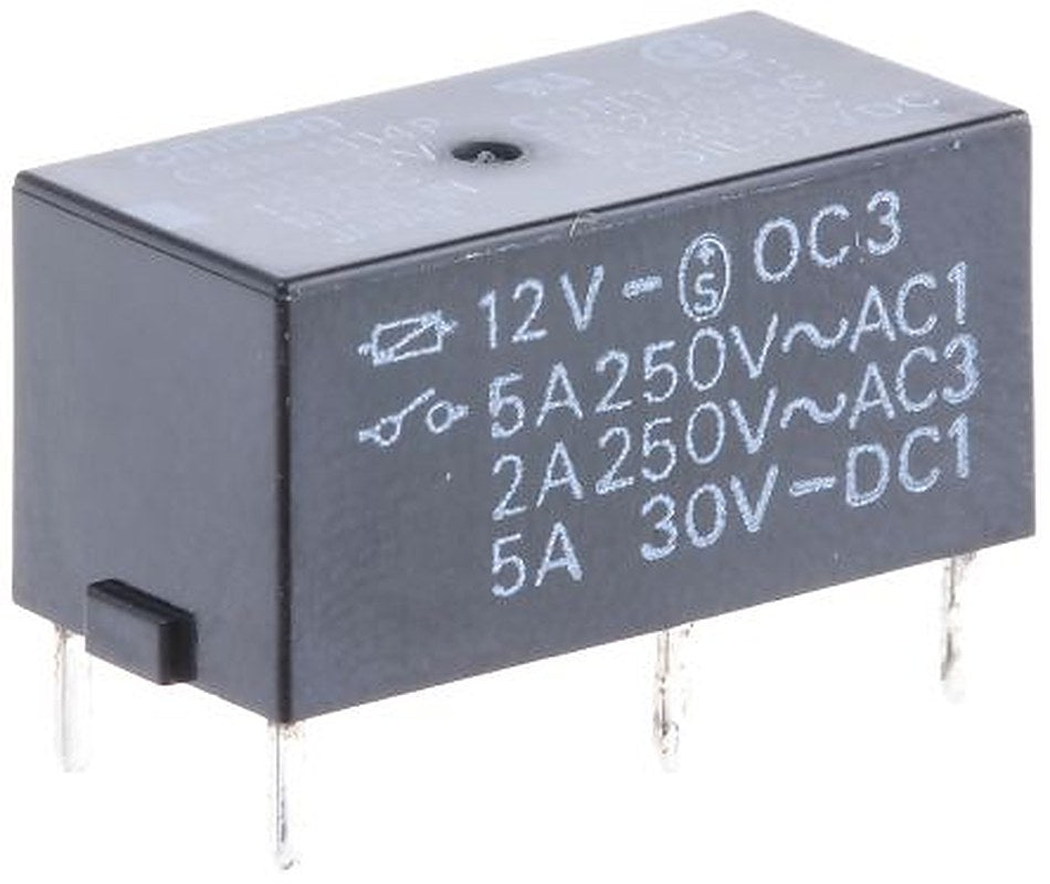 Omron PCB Power Relay, 12V dc Coil, 5A Switching Current, SPST