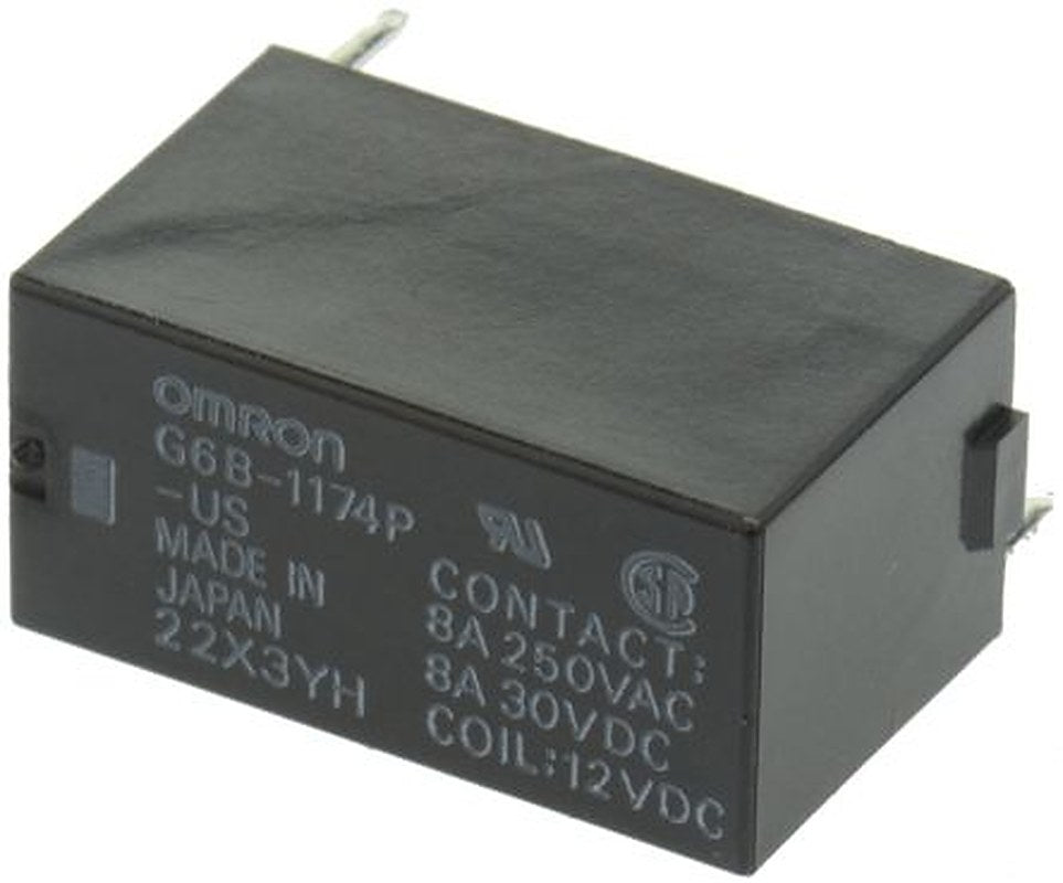Omron PCB Power Relay, 12V dc Coil, 8A Switching Current, SPST