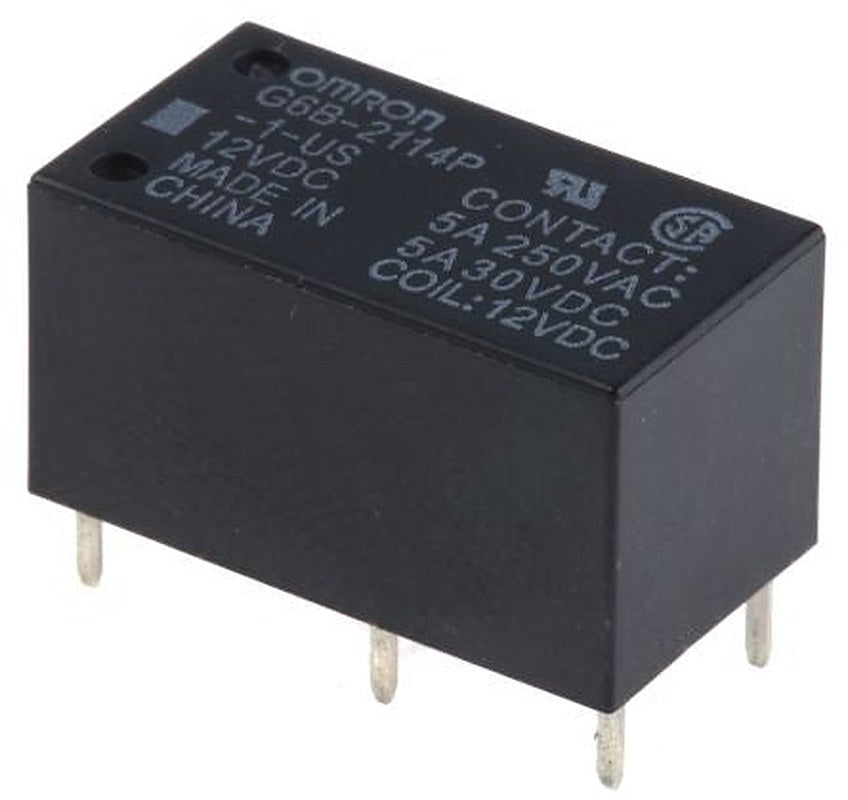 Omron PCB Power Relay, 12V dc Coil, 5A Switching Current