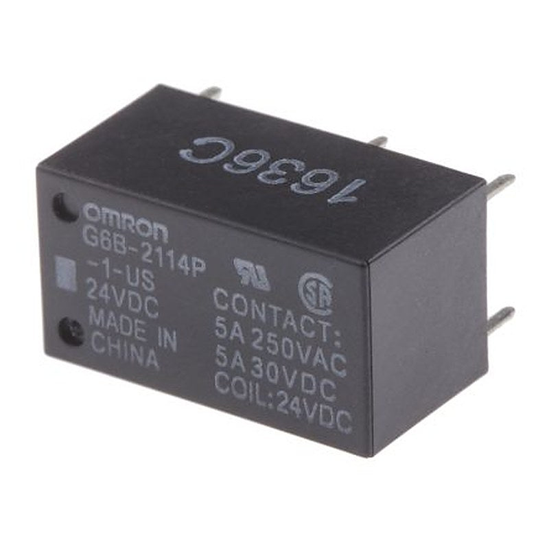 Omron PCB Power Relay, 24V dc Coil, 5A Switching Current