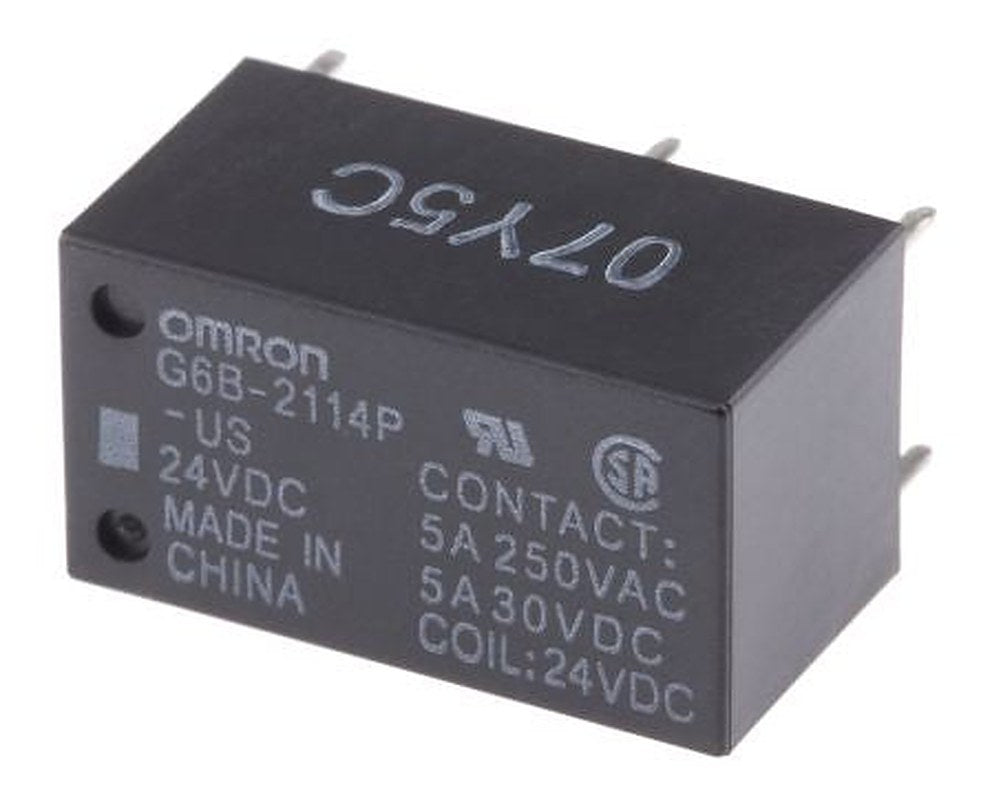 Omron PCB Power Relay, 24V dc Coil, 5A Switching Current
