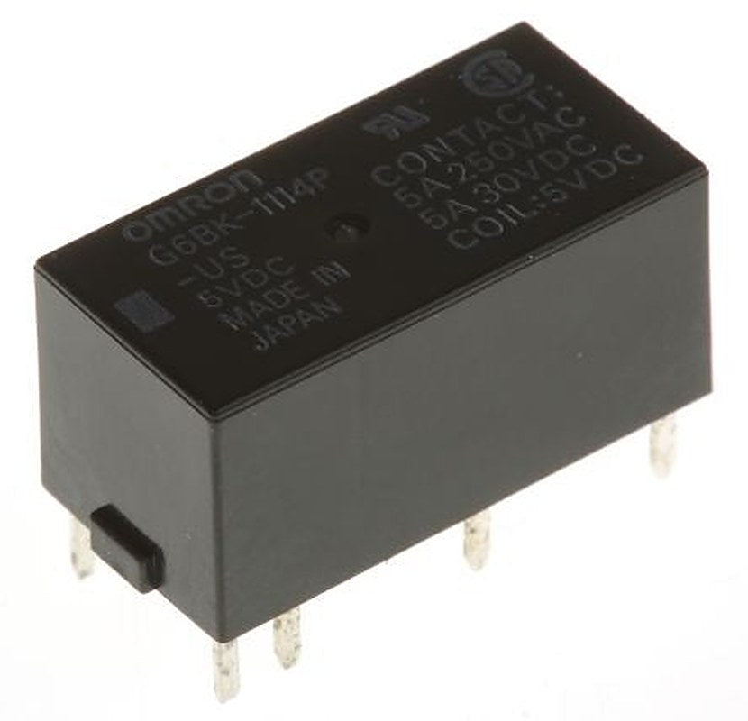 Omron PCB Power Relay, 5V dc Coil, 5A Switching Current, SPST
