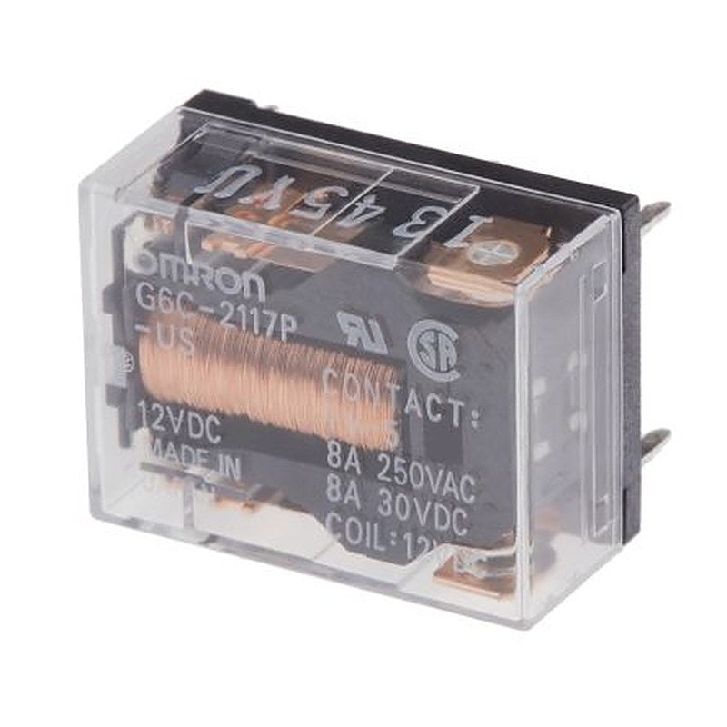 Omron PCB Power Relay, 12V dc Coil, 8A Switching Current, SPDT