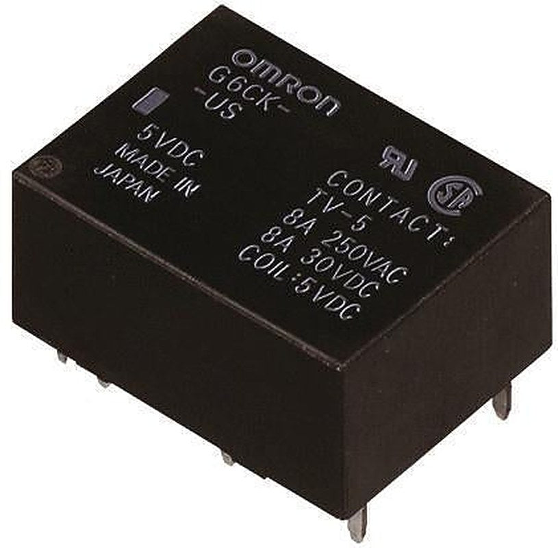 Omron PCB Power Relay, 5V dc Coil, 8A Switching Current, SPDT