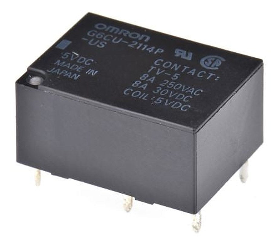 Omron PCB Power Relay, 5V dc Coil, 8A Switching Current, SPDT