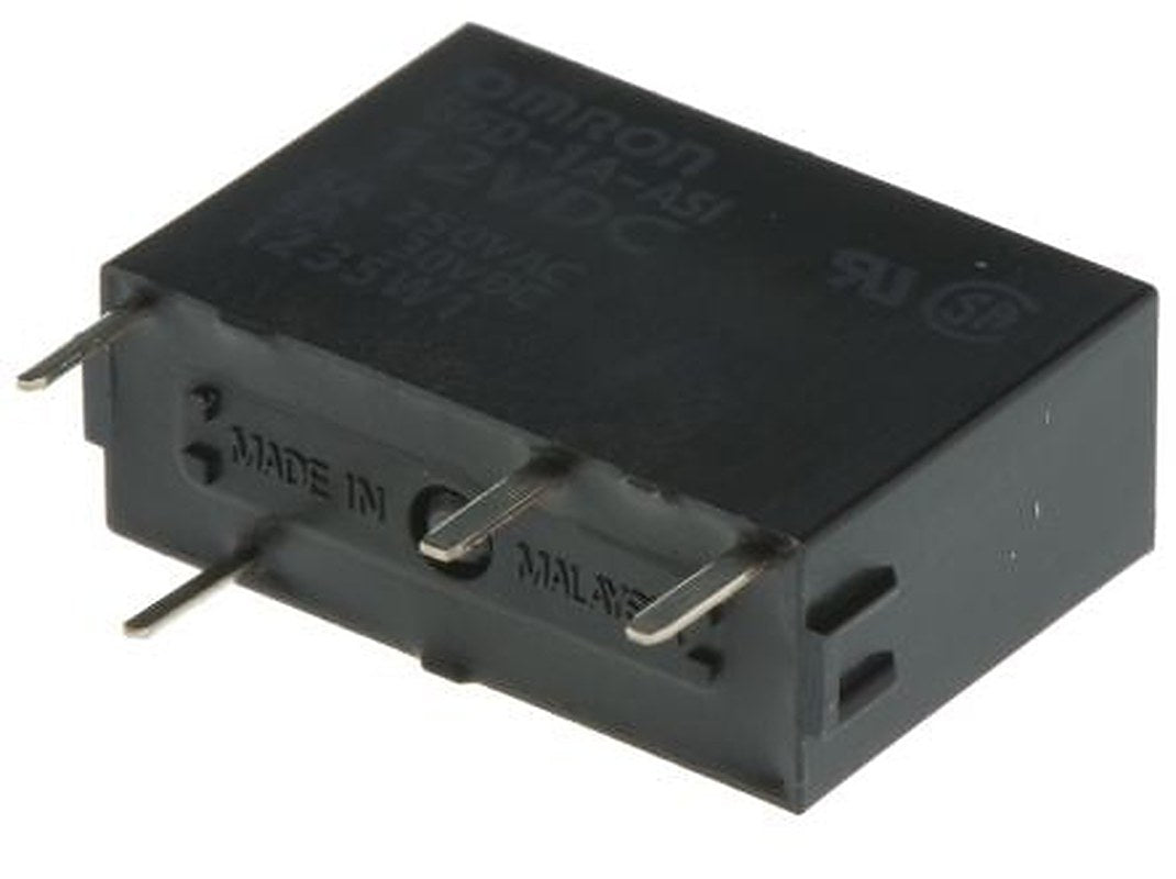 Omron DIN Rail Power Relay, 12V dc Coil, 5A Switching Current, SPST